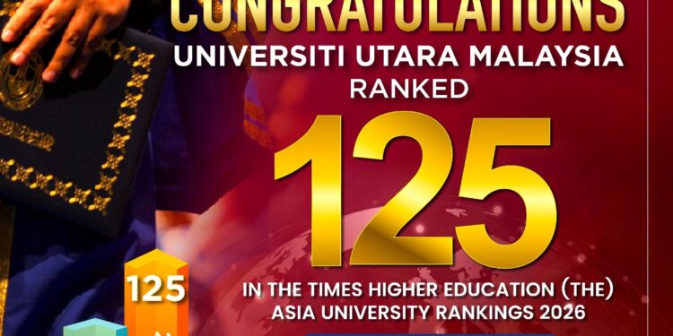 UUM lonjak ke tangga 125 terbaik Asia dalam The Asia University Rankings 2026