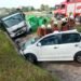 Pemandu Myvi tersepit, lapan cedera nahas tiga kenderaan